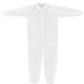 Global Industrial Disposable Coverall, XL, 25 PK, White, Polypropylene 708186XL